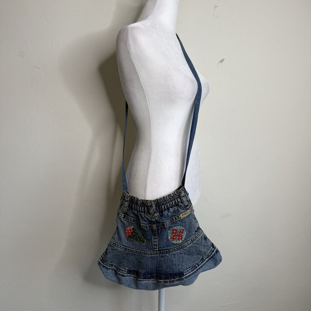 Handmade Levi’s Denim Jean Upcylced Unlined Crossbody Bag Patchwork Y2K 90’s Art - Picture 7 of 16